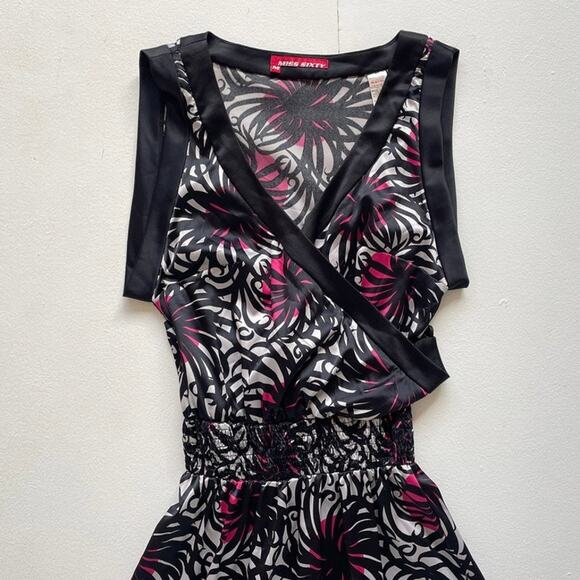 Vintage Y2K Miss Sixty Geo Patterned Dress / Sz M / Italy / Wrap / Retro / Euro - Picture 7 of 9